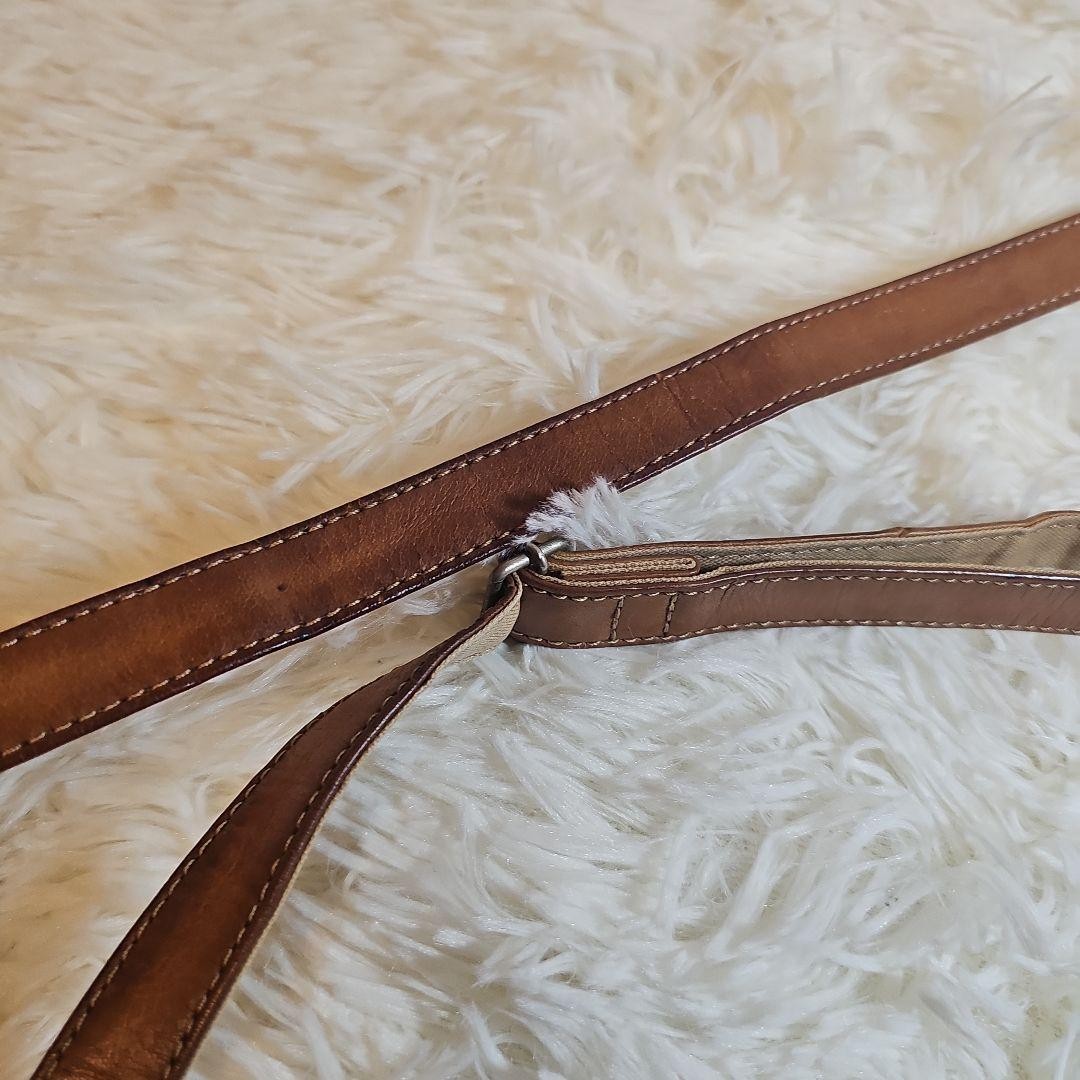 Authentic PORTER Yoshida Leather Shoulder Bag Men’s 11x15cm Adjustable Strap