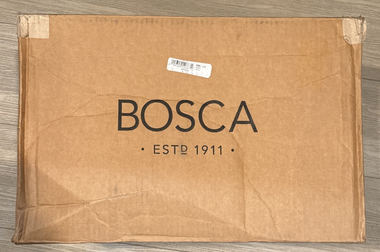 Bosca Dolce Crosby Backpack Black Italian Leather Laptop Bag Travel Work