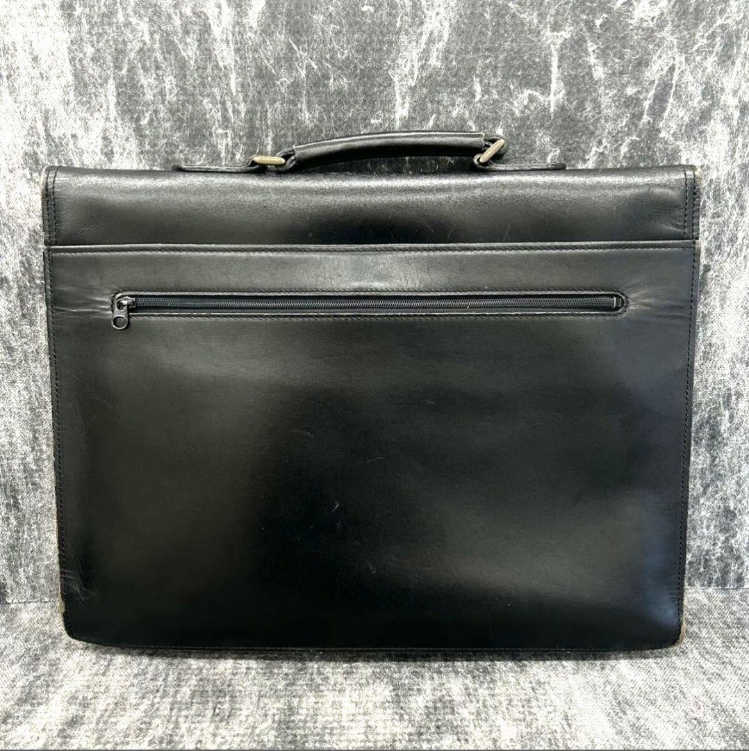 Authentic PORTER Yoshida Leather Business Bag 41cm Slim Black Men’s Work Bag