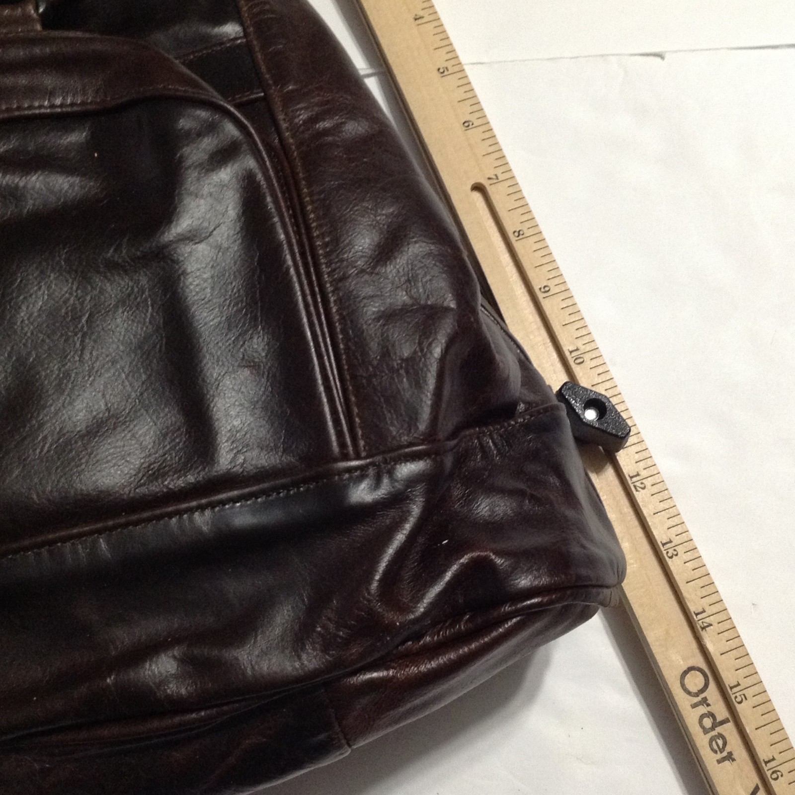 Leather Backpack 13 inch Rucksack Dark Brown Urban Drawstring Travel Bag