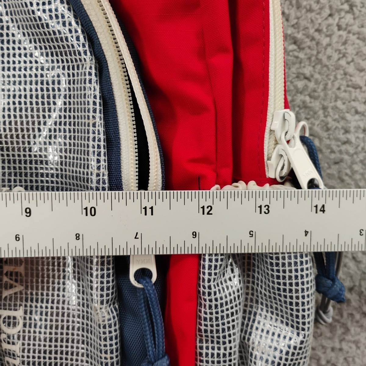Vineyard Vines Backpack Strap Book Bag Zip Up Red Blue