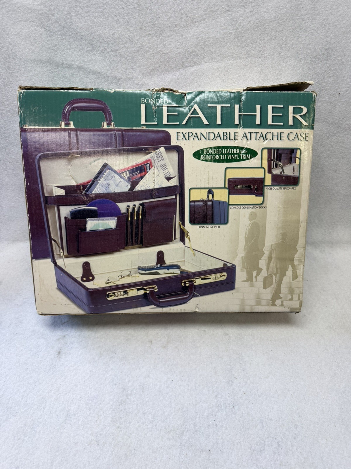 Bonded Leather Expandable attaché case