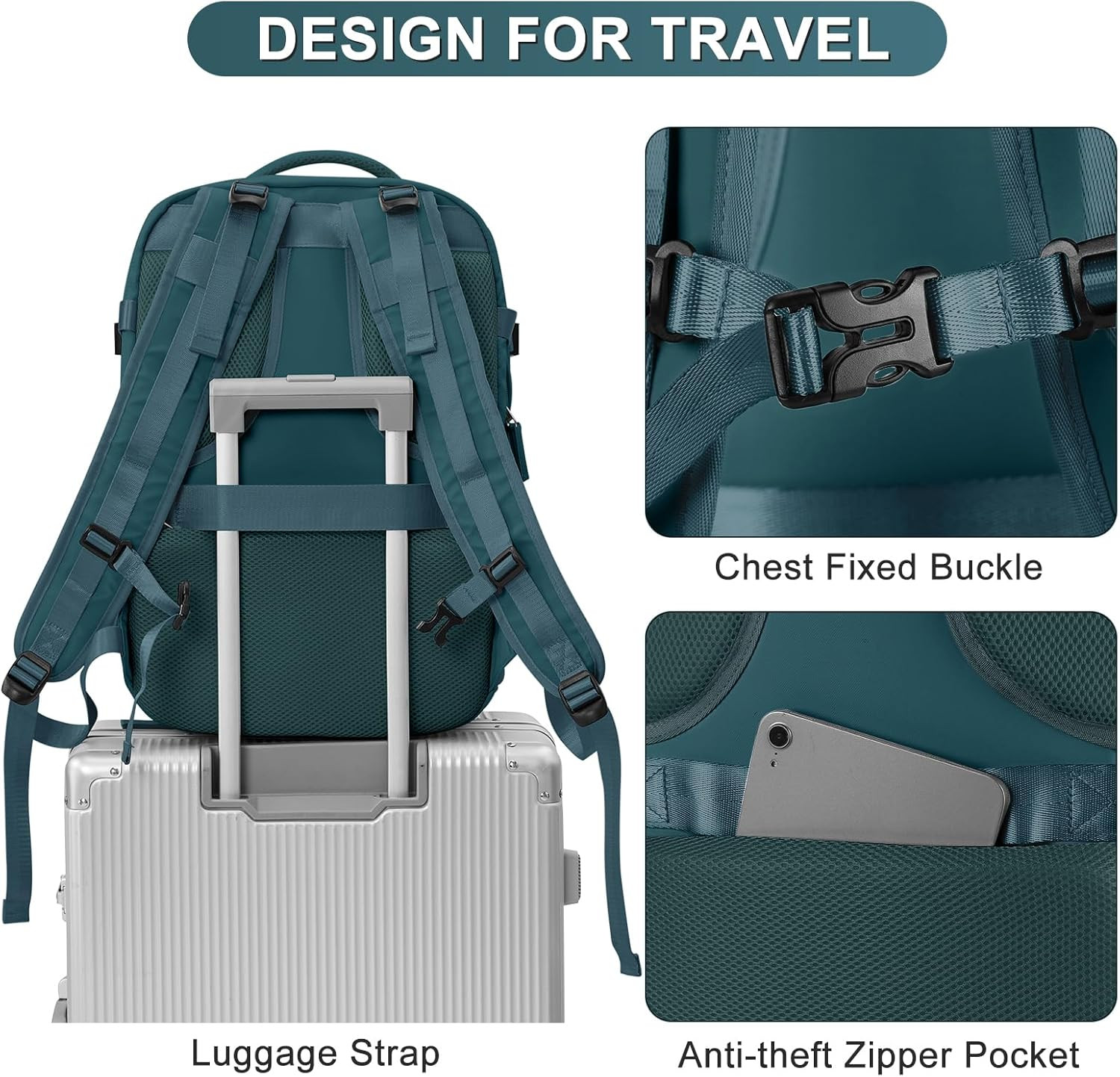 Extra Large Backpack for Traveling on Airplane Carry on Backpack Flight Approved