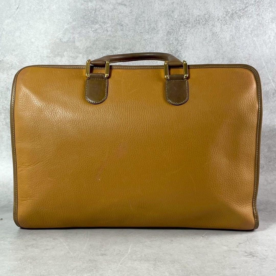 Loewe Vintage Anagram Leather Briefcase Camel Gold Hardware Made In Spain