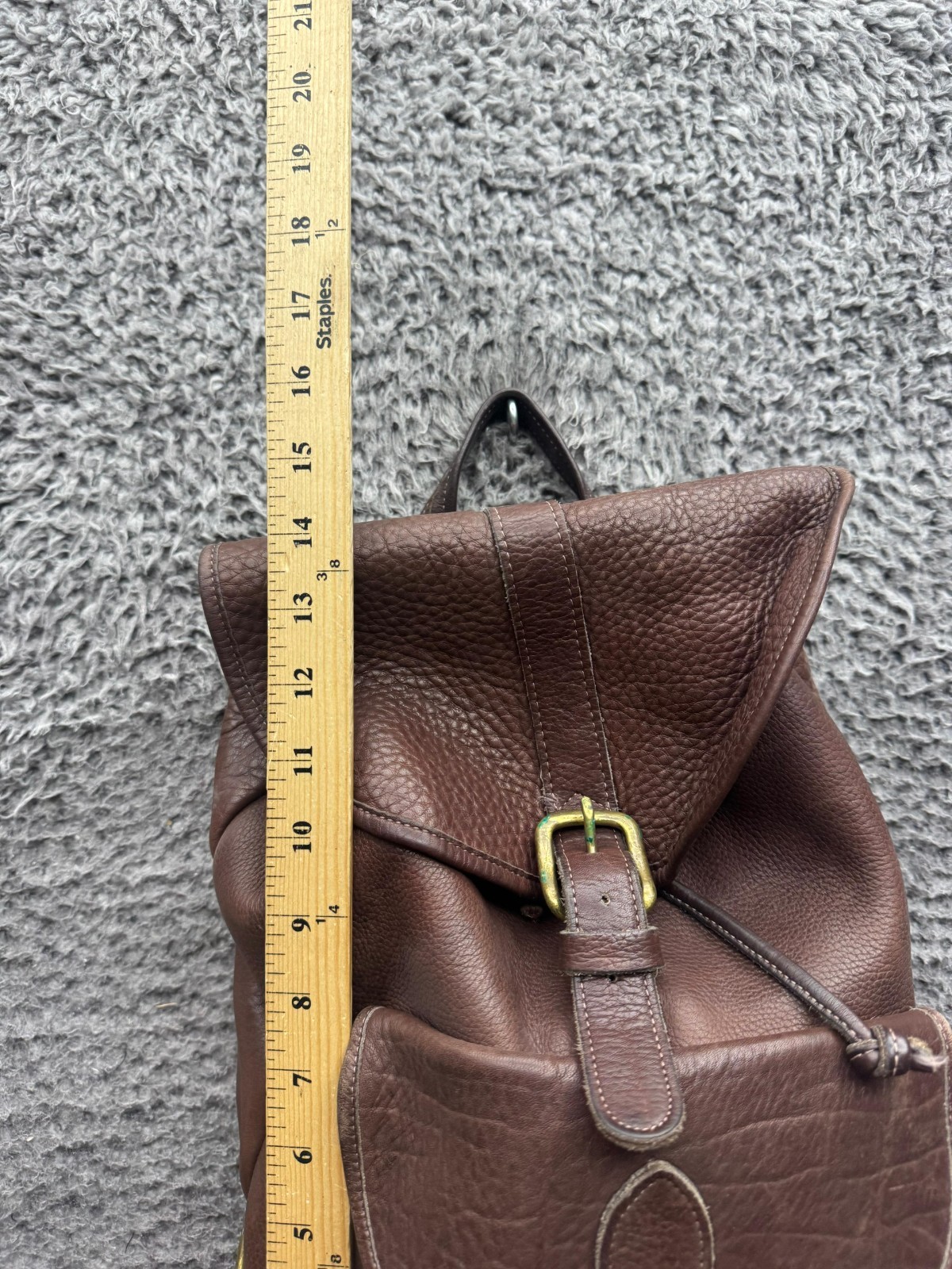 Vintage Leather Craft Authentic School Travel Rucksack Backpack Brown Unisex