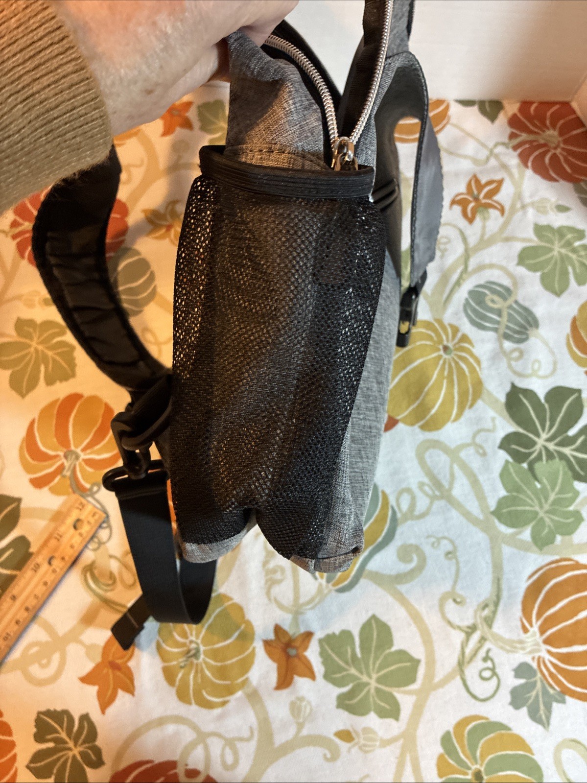 MOSISO Mini Sling Backpack Gray Crossbody One Shoulder Bag Travel Hiking. F