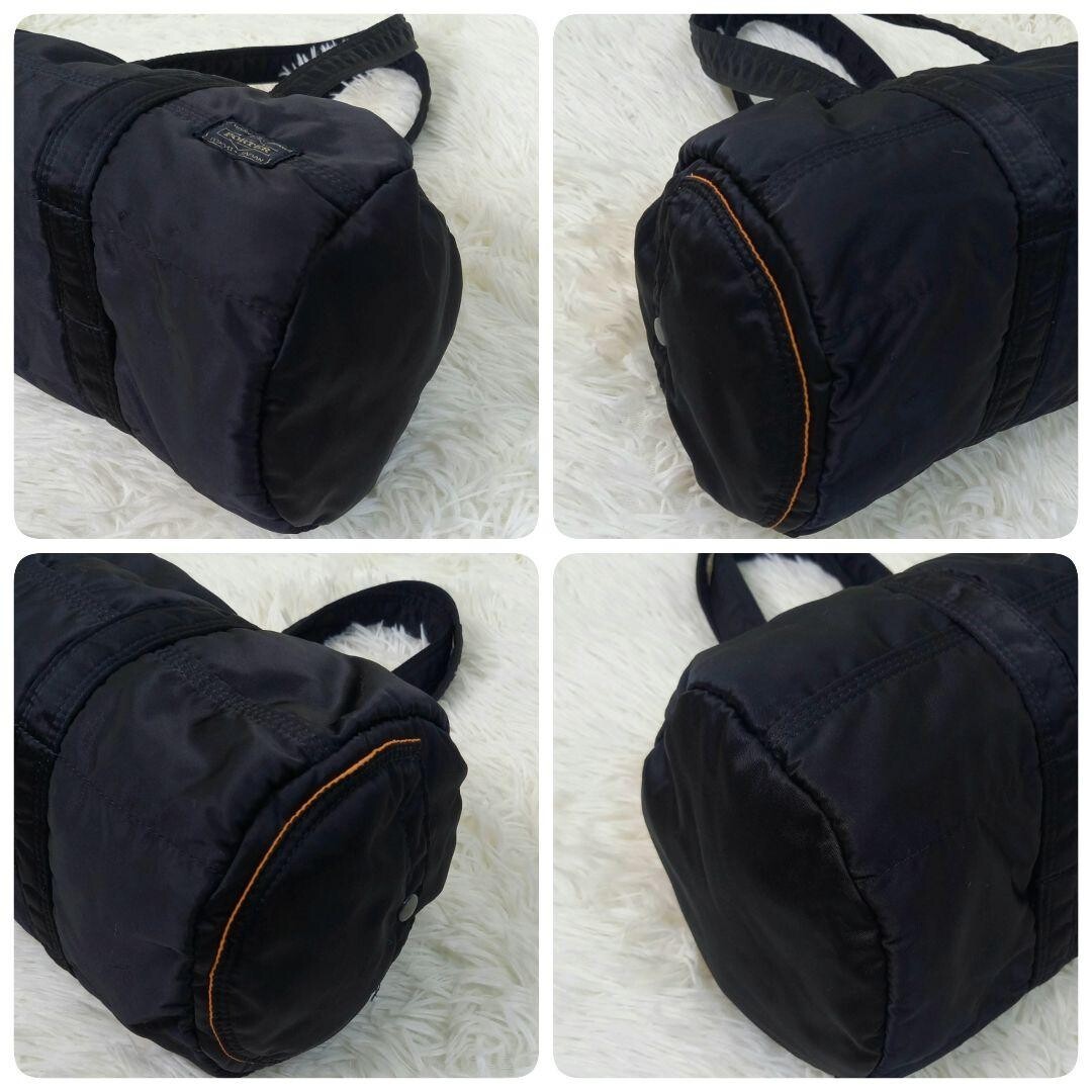 PORTER Tanker Mini Boston Bag Duffle Black Nylon Double Zip Japan 17cm 36cm