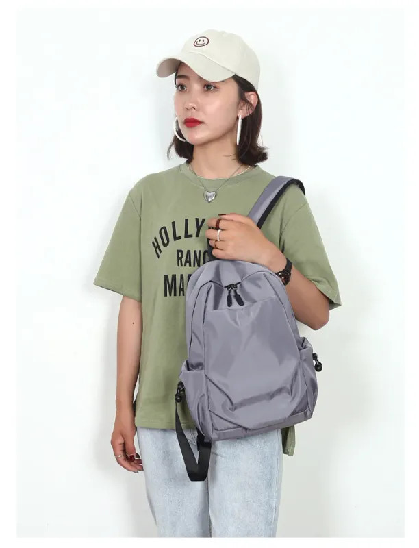 Mini Men’s Backpack Fashion Small Black Shoulder School Bag for Man Canvas