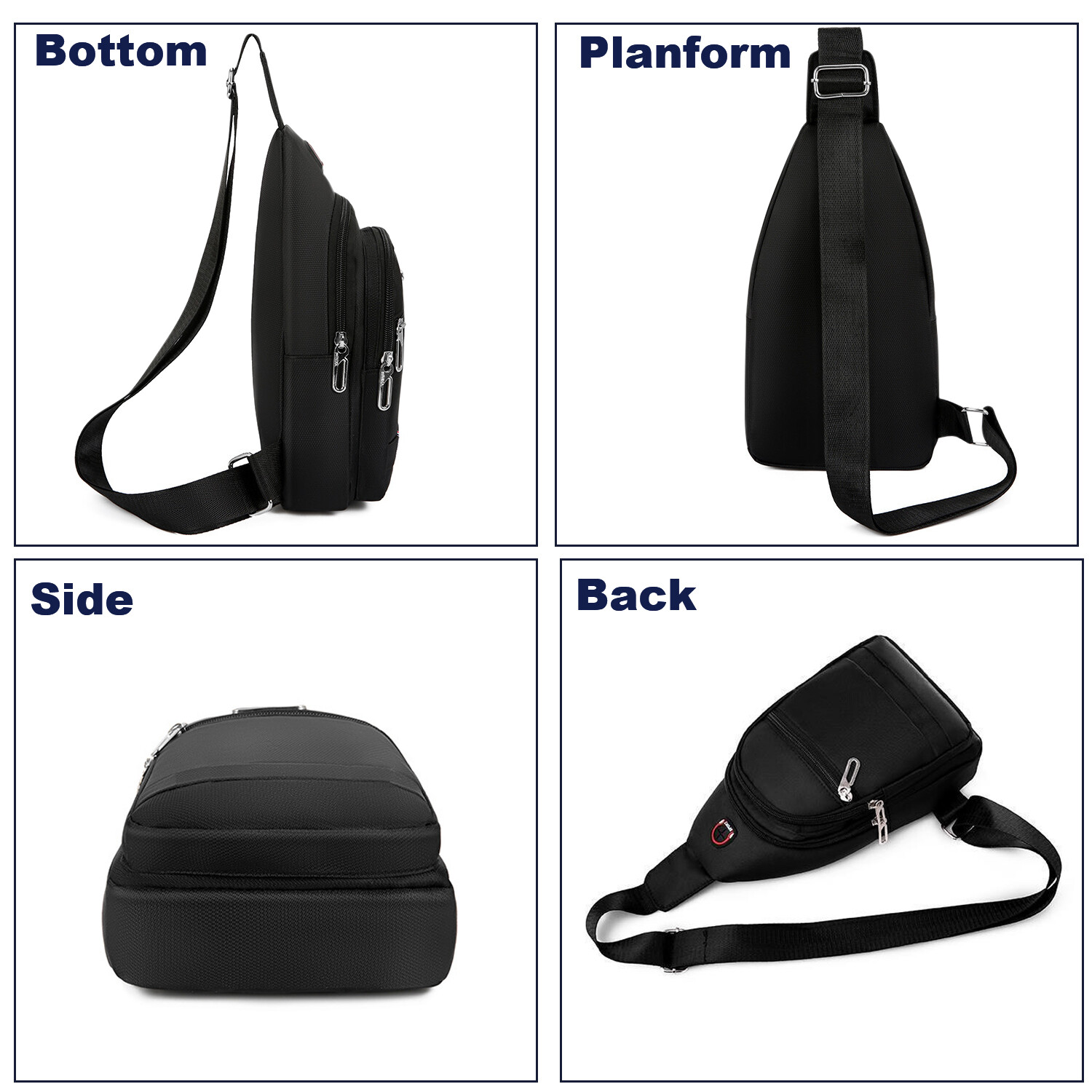 Waterproof Men Women Sling Bag Chest Cross Body Travel Sport Small Shoulder Bag