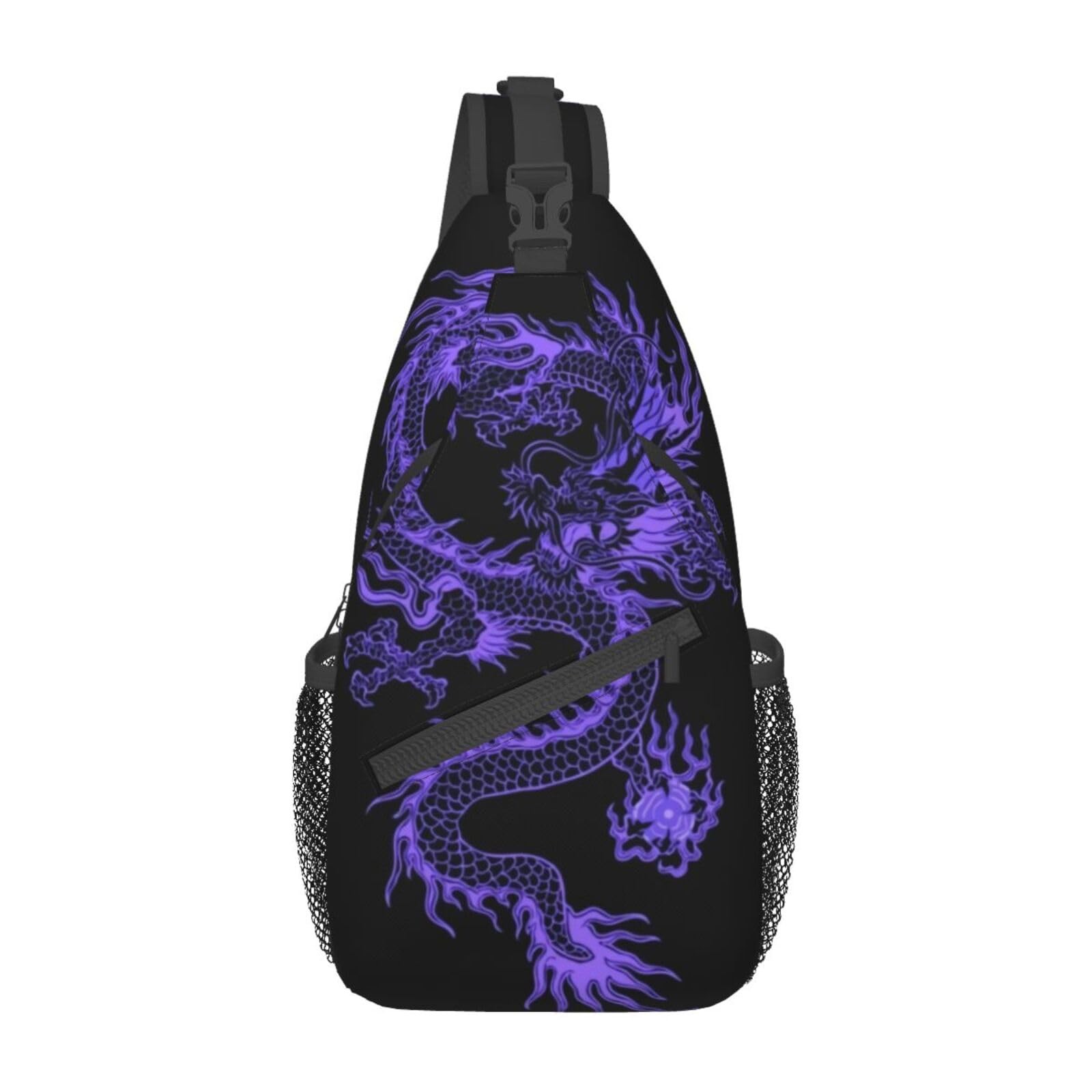 Red Dragon Casual Daypack Bag Dragon Shoulder Bag Chest Bags Crossbody Bag An…