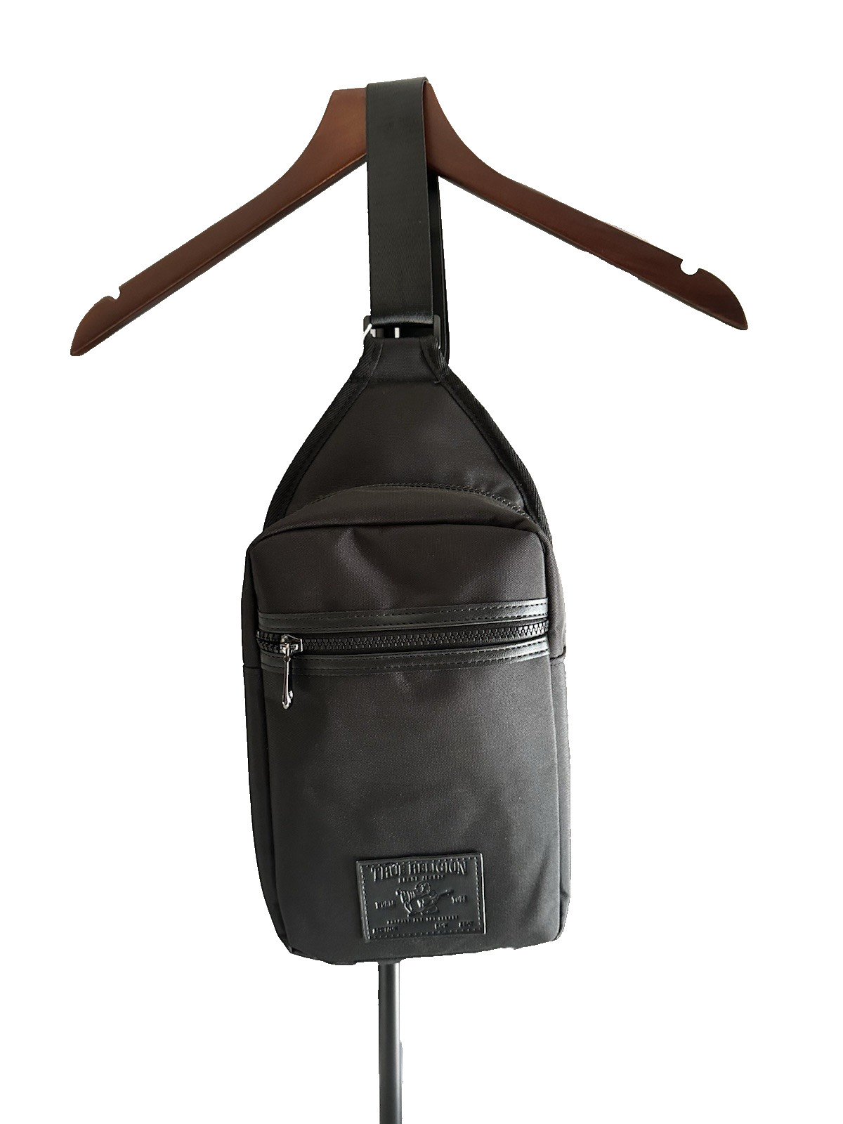NWT True Religion Buddha Patch Unisex Black YETA 2.0 Crossbody Bag TR104144