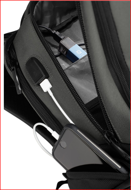New 91008 OGIO® Connected Book Pack Black with Grey inserts 840D poly two-tone