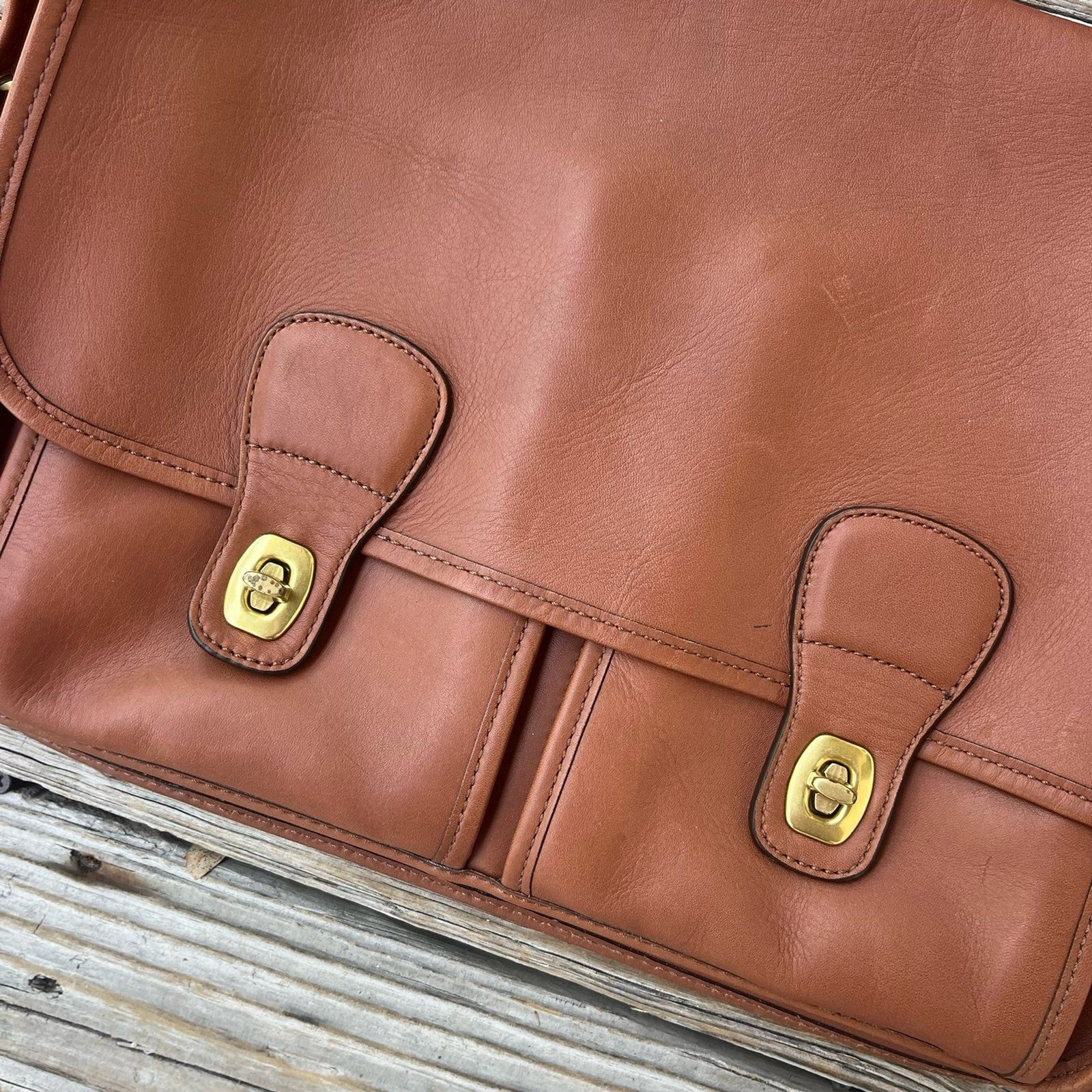 Coach Classic 18000 Reissue Limited Ed. British Tan Leather Field Messenger Bag