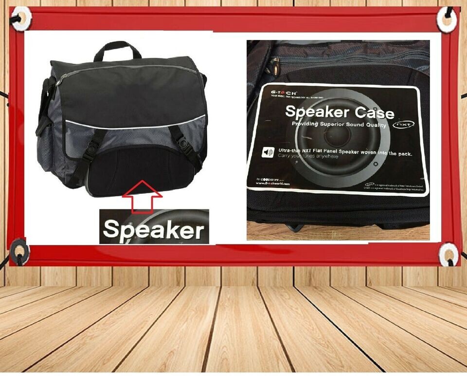 LOT of 3 G-Tech Black Music Laptop Messenger School Bag Travel canvas Business