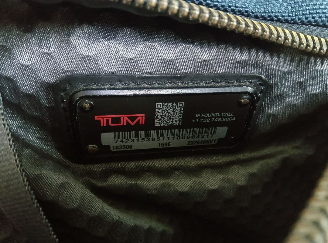 Tumi Alpha Bravo Slim Commuter Briefcase Navy H28 W37 D13-18cm No Shoulder
