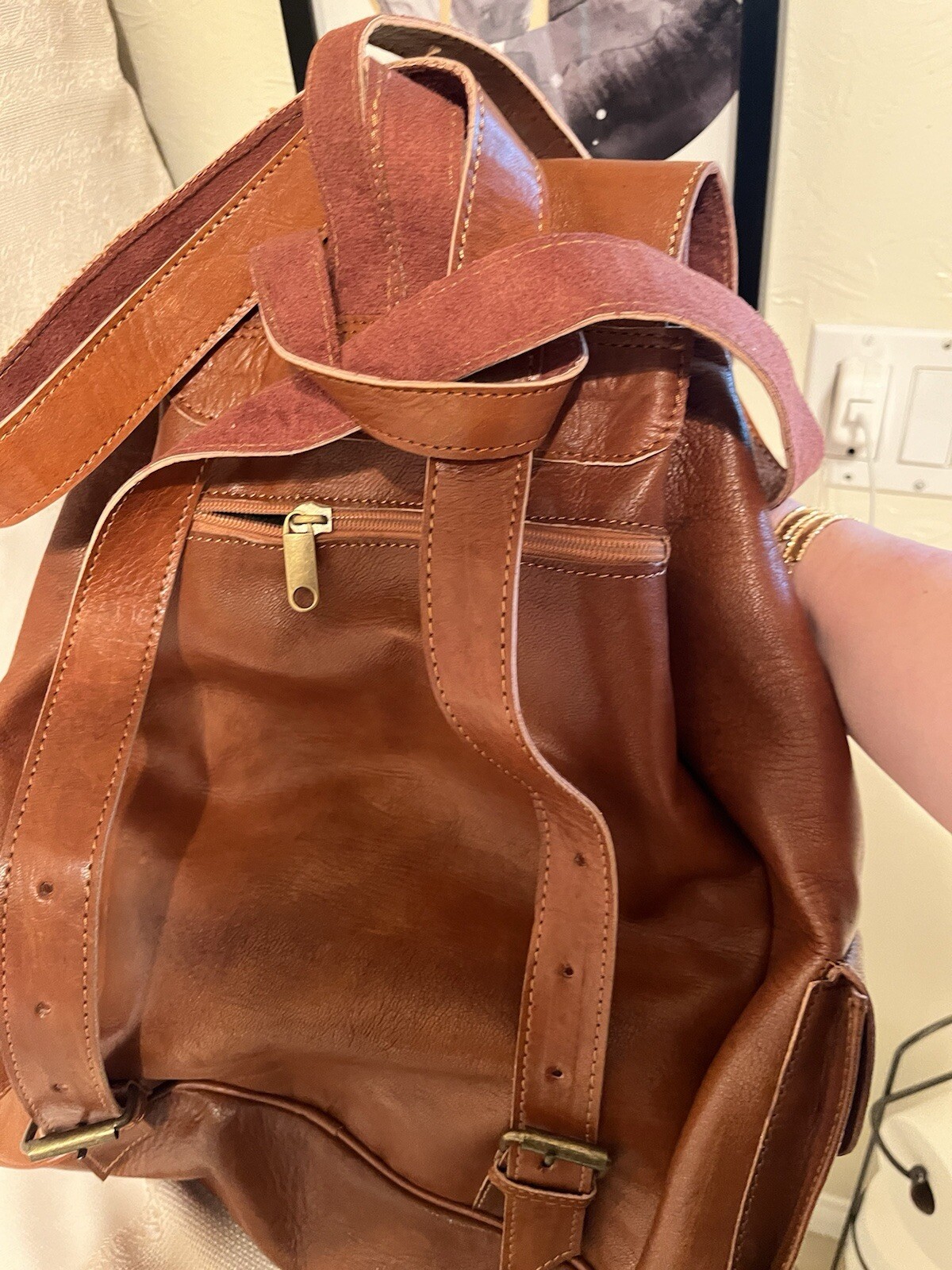 Backpack Genuine Leather – Handmade in Morocco – Large 24″x20″