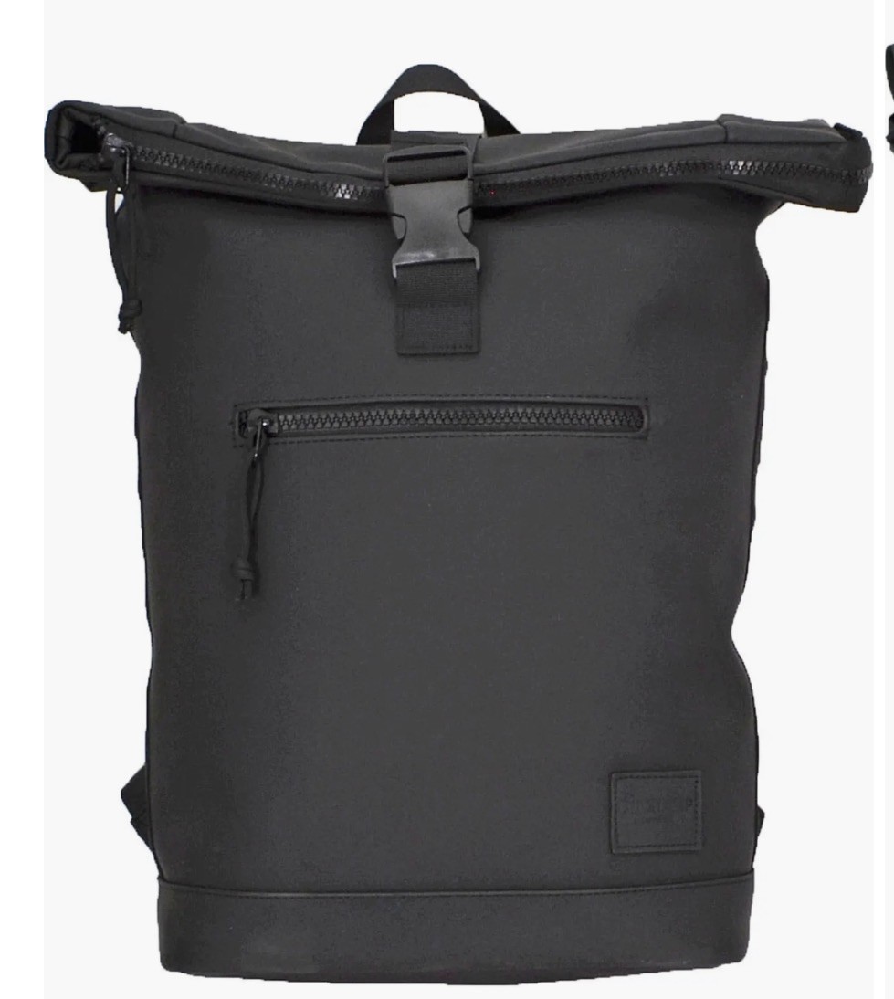 Duchamp London Roll Top Backpack Black Water Resistant Laptop Mochila