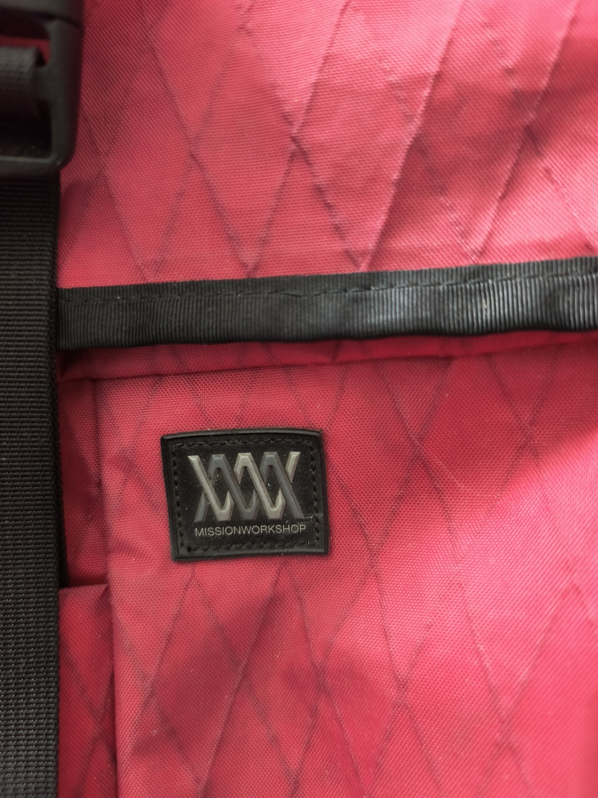 Mission Workshop Vandal- Red Cycling/travel Backpack. Expandable and rolltop.