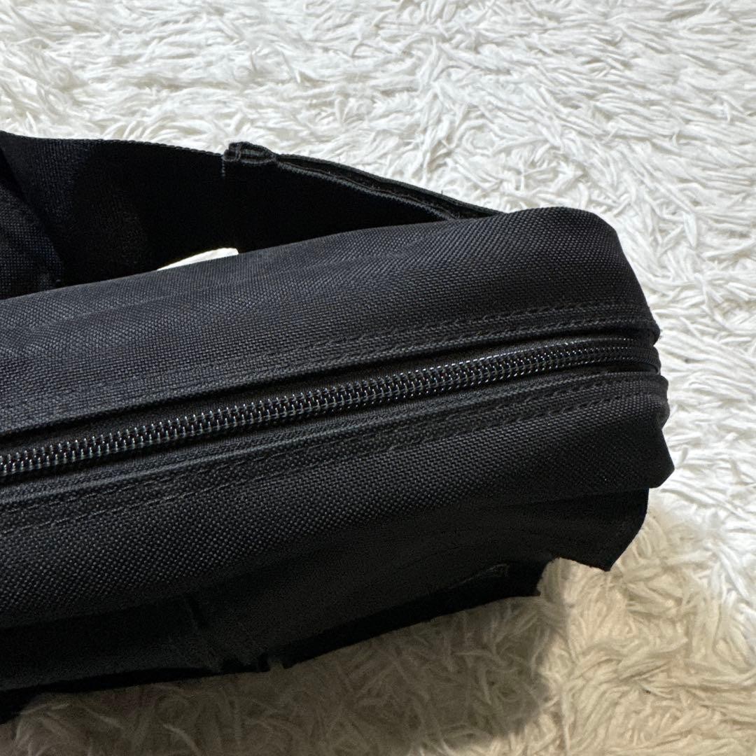 Authentic PORTER Yoshida Kaban Body Bag Black Canvas 16cm x 28cm x 12cm Excellen