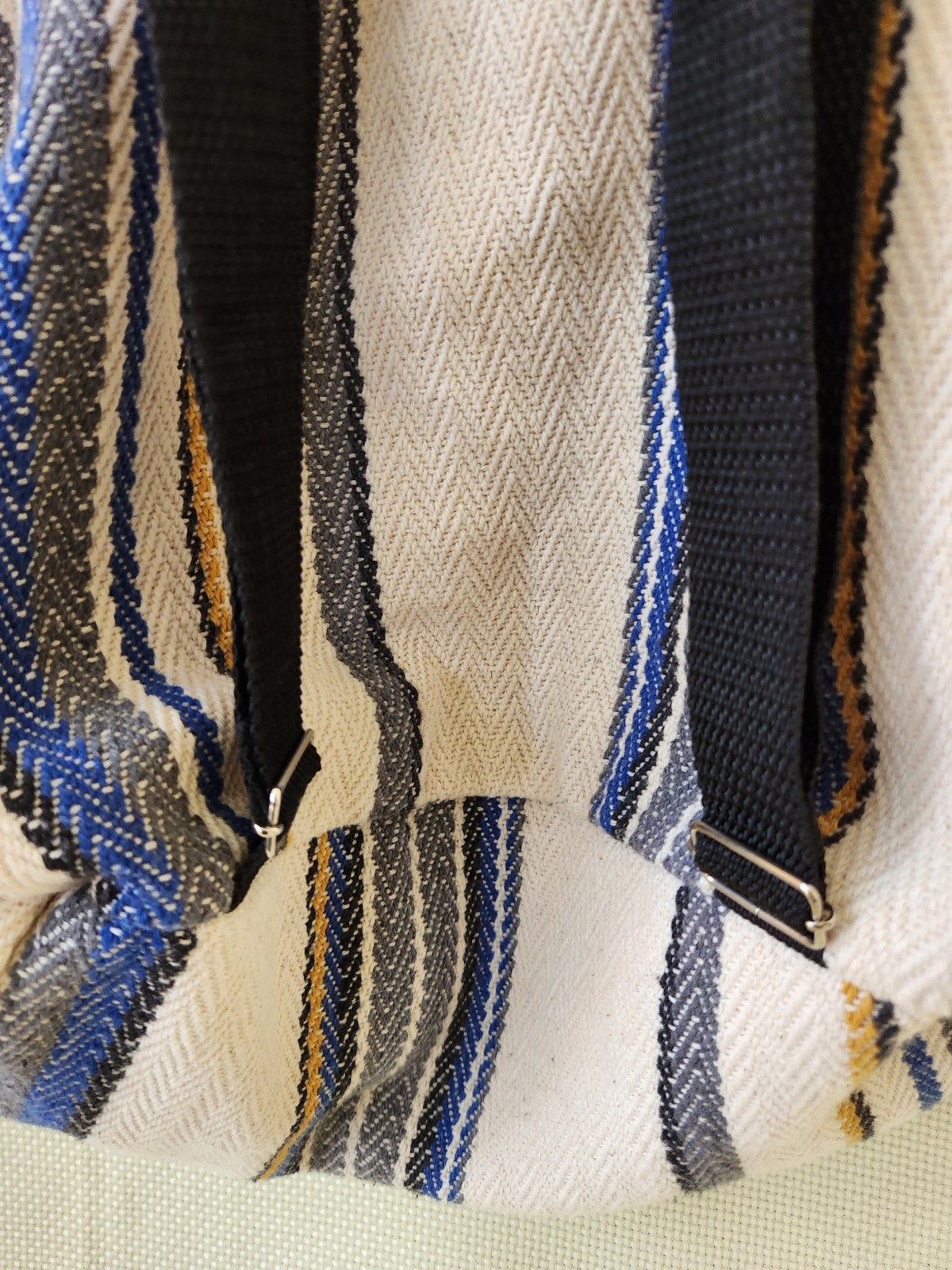 Original Senor Lopez Baja Backpack Striped Mexican Hippie Boho Beach Bag Recycle