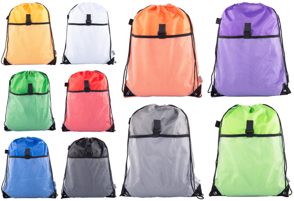 Mato & Hash Drawstring Cinch Bag Backpack With Mesh Pocket BULK