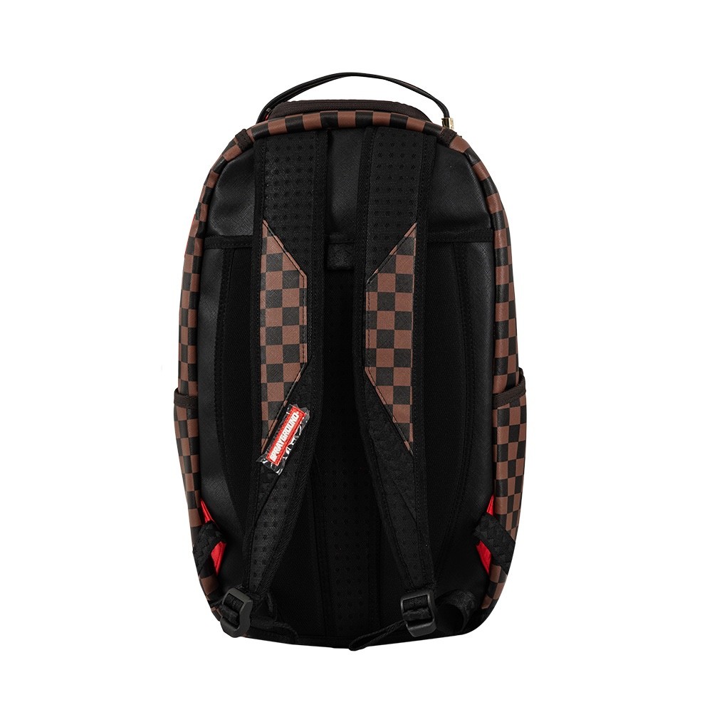 Sprayground Money Bear Brown Monogram Backpack Laptop School Books Bag B5359