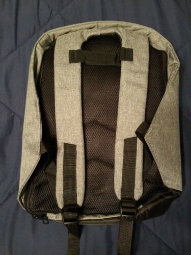Security Backpack Bag with USB Port Black/Grey, Includes USB cable NEW!