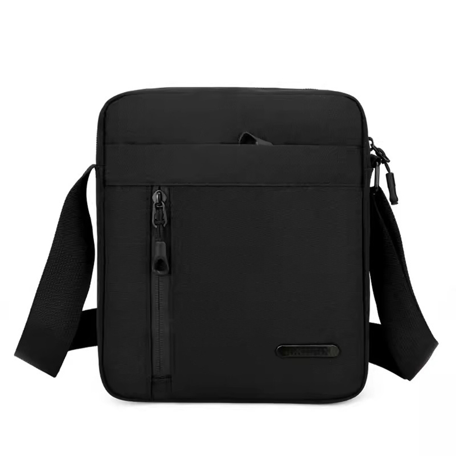 Man Casual Nylon Tablet Bag Shoulder Bag Men Leisure Messager bag Black