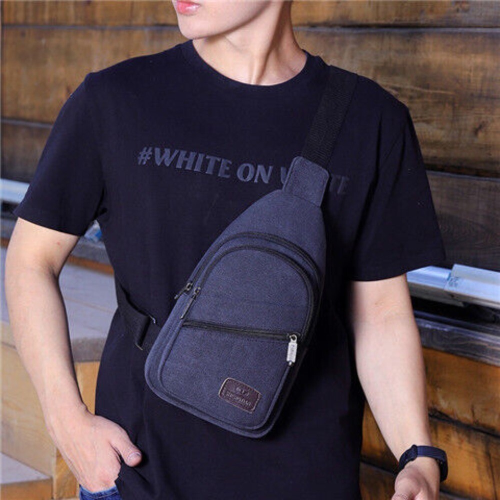 Men Backpack Tactical Sling Bag Chest Shoulder Fanny Pack Crossbody Sport Travel