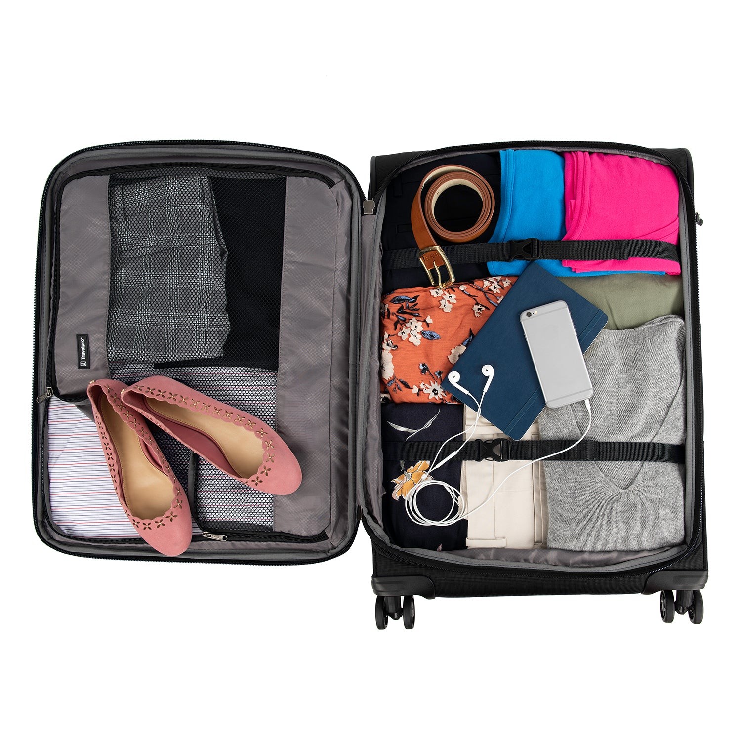 Travelpro Tourlite Softside Expandable Luggage 4 Spinner Wheels, 3 Piece Set U2
