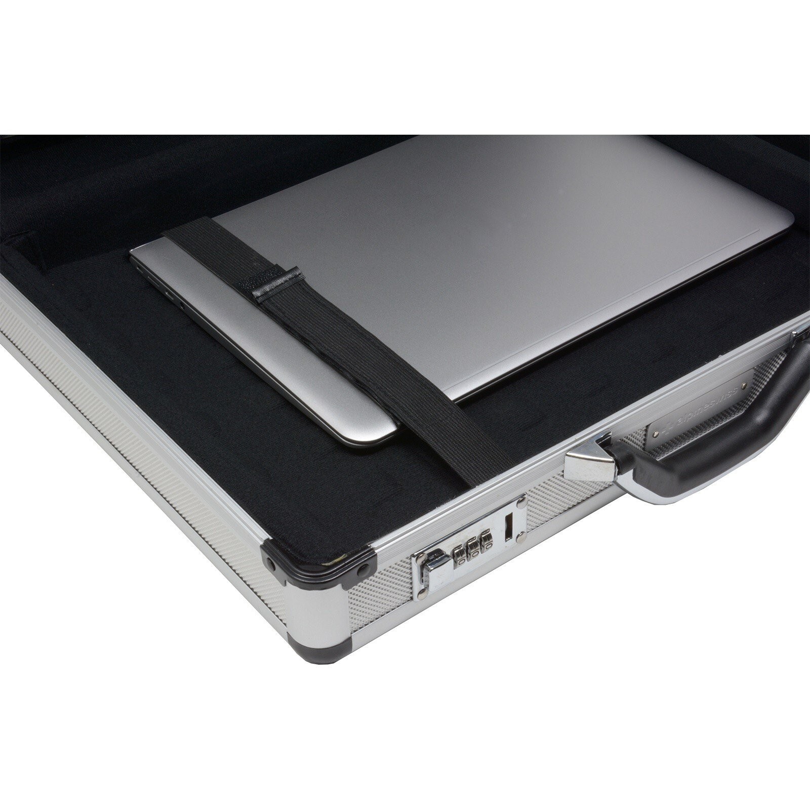 Alpine Swiss Aluminum Attache Case Padded Laptop Briefcase Combo Lock Hard Si…