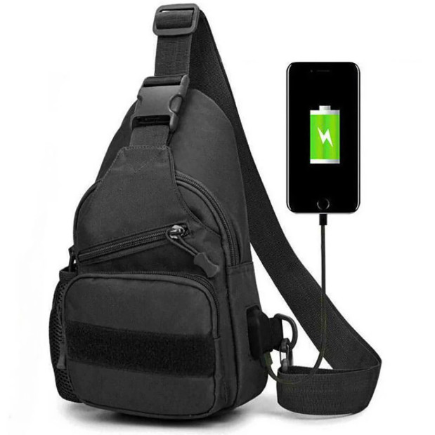 Mens Backpack Tactical Sling Shoulder Bag Molle Travel Chest Pack Outdoor Hiking