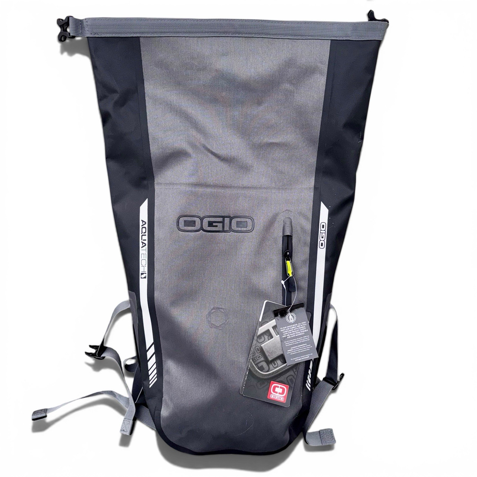 OGIO All Elements Waterproof Roll Top Backpack 26L Laptop Bag NWT Gray