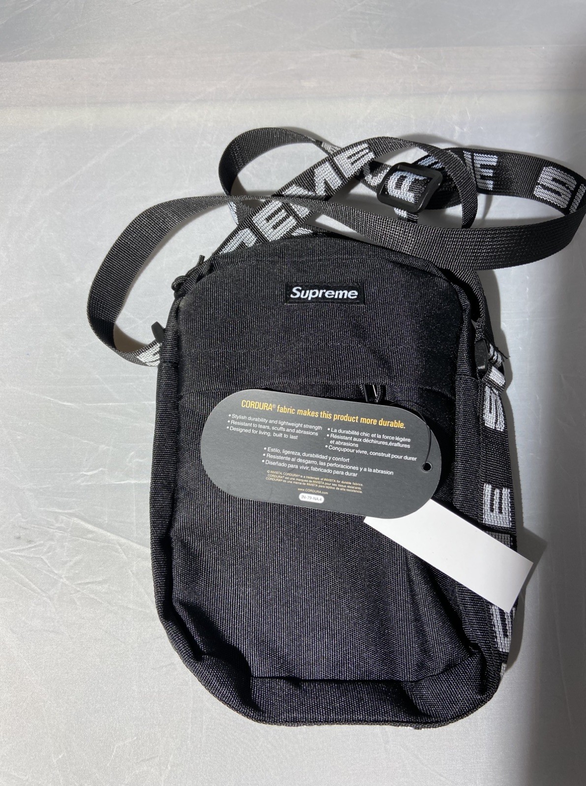 Supreme SS18 Shoulder Bag Black Box Logo Crossbody Streetwear Authentic