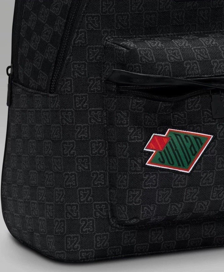 Jordan Air Monogram Backpack 20L Black Bookbag Luxury Bag MA9155-023 Limited