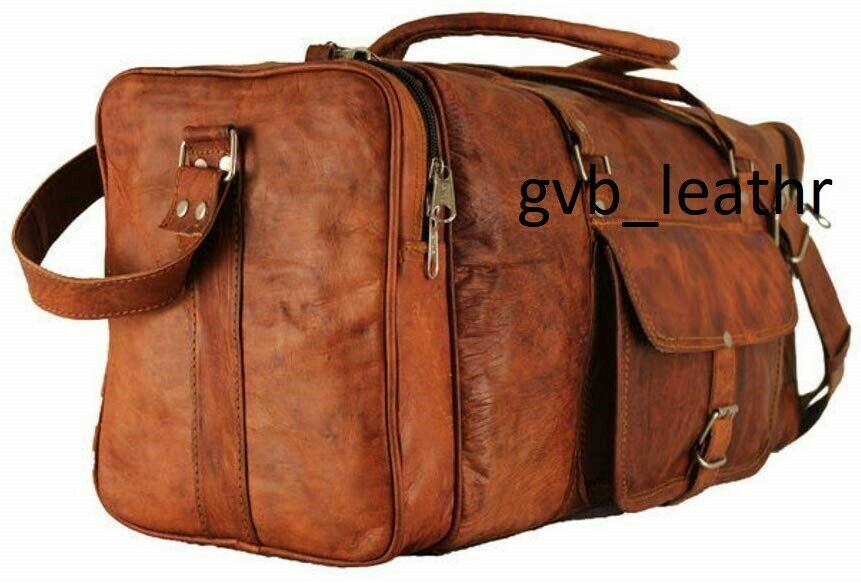 Men’s Weekend Travel Bag Fair Trade Leather Duffel Air cabin Luggage Holdall