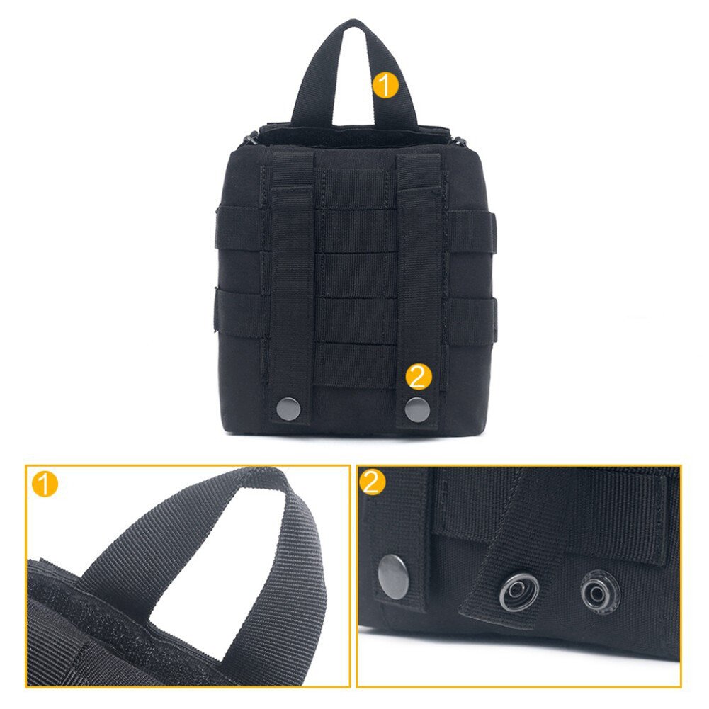 Tactical MOLLE First Aid Kit Quick Access EMT Medical Pouch for Outdoor Sports