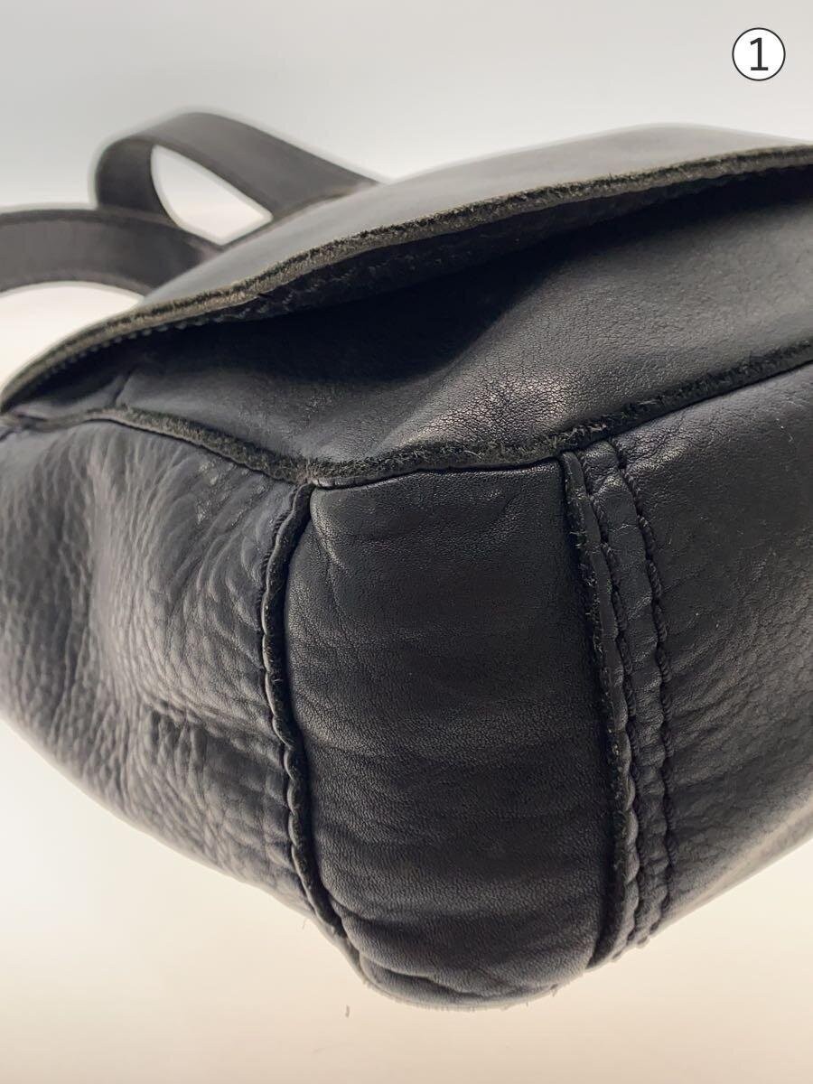 Authentic PORTER Leather Shoulder Bag Black 10cm Deep, 25cm High, 26cm Wide