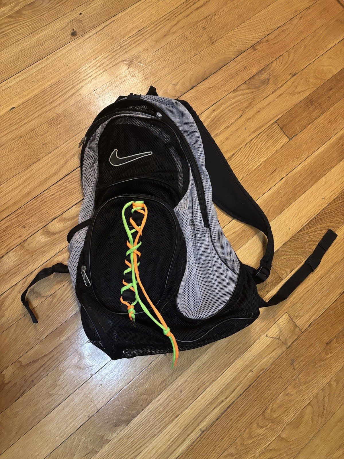 Nike Mesh Black And Gray Backpack