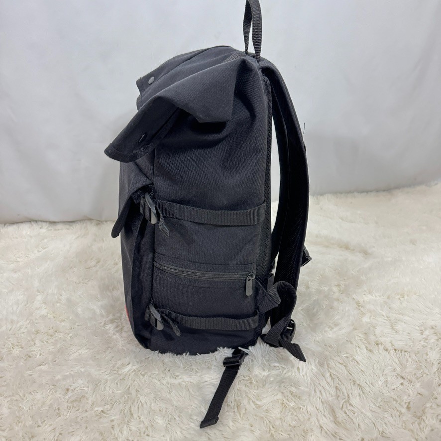Manhattan Portage Black Roll Top Backpack Cordura Nylon Messenger Bag Rucksack