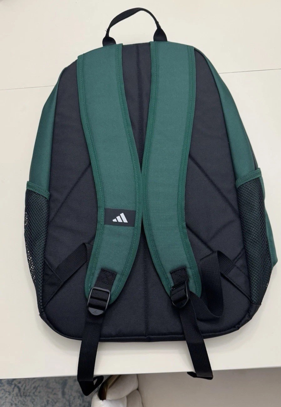 Adidas Striker 3 Backpack Green Black School Bag- Travel Sport Laptop