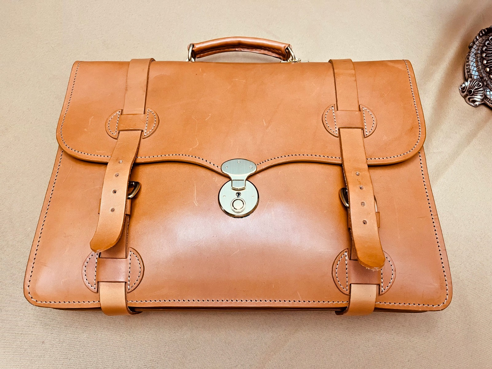 STEPHEN BROOKS English Tan Bridle Leather Briefcase / Portfolio / Satchel – USA