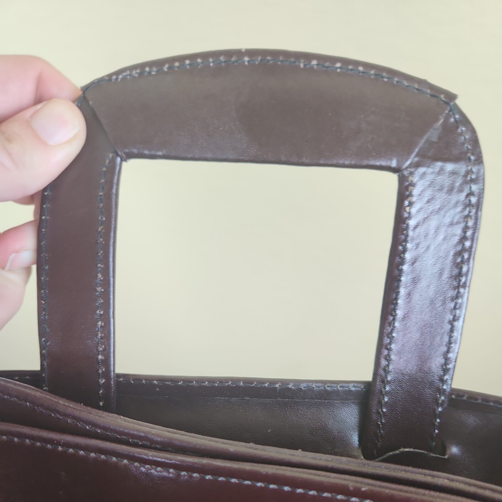 Vintage HIT Briefcase retractable with extra 4 pockets genuine leather brown