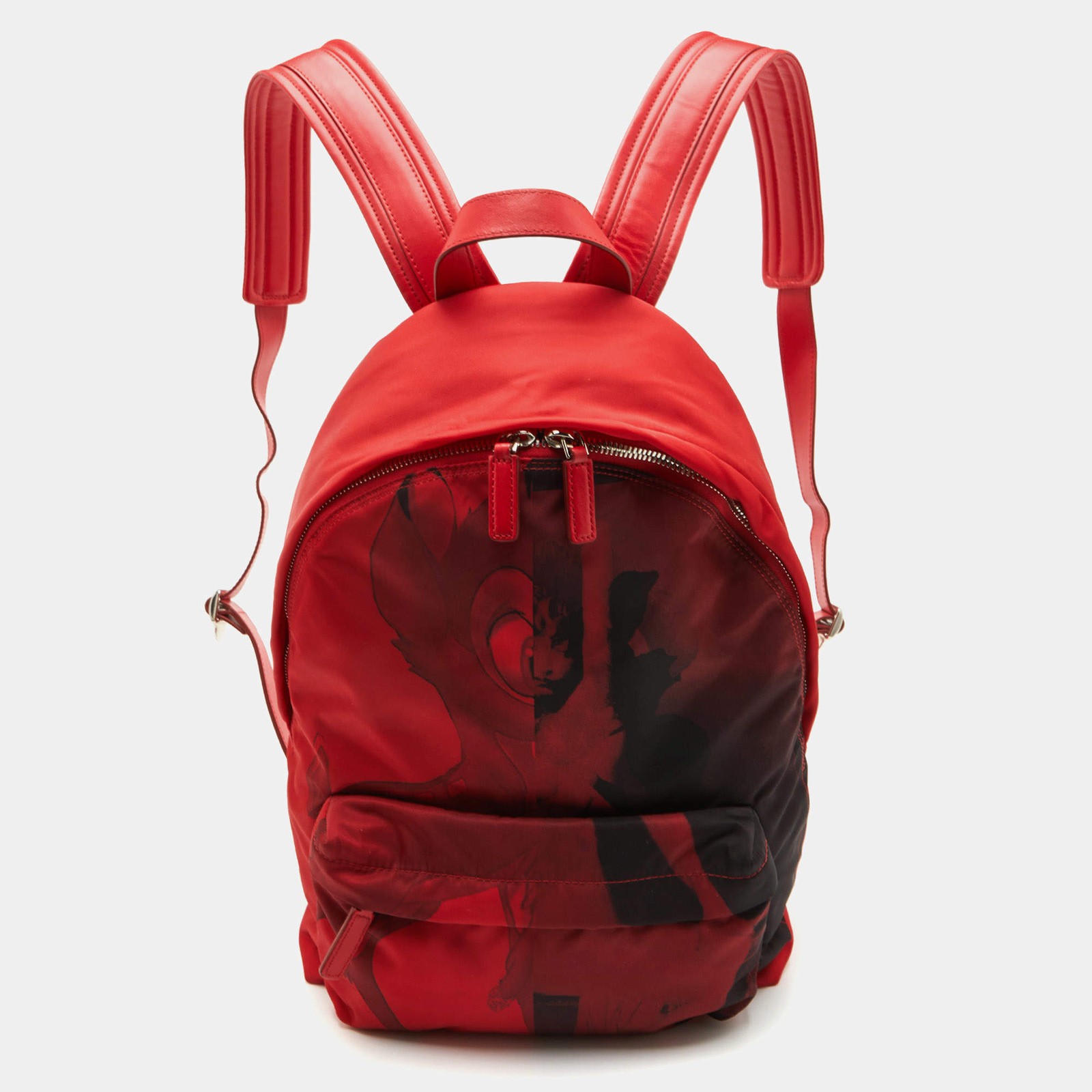 Givenchy Bambi Print Red Nylon and Leather Backpack
