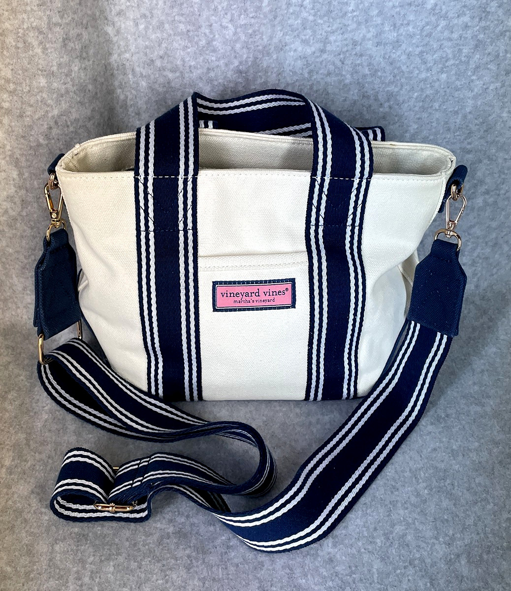 Vineyard Vines Mini Heritage Classic Canvas Crossbody Strap Tote Bag