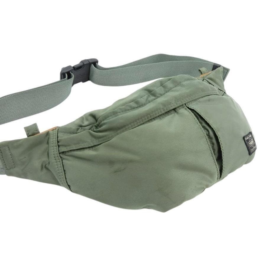 Authentic Porter PORTER Tanker Body Bag Khaki Nylon Canvas Men’s 15cm x 33cm x 7