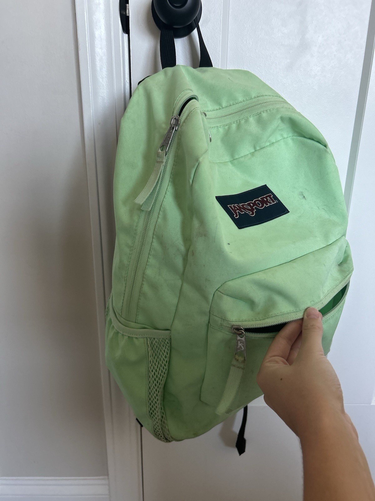 Jansport Mint Green Standard Size 2 Zip Compartments Backpack See Description