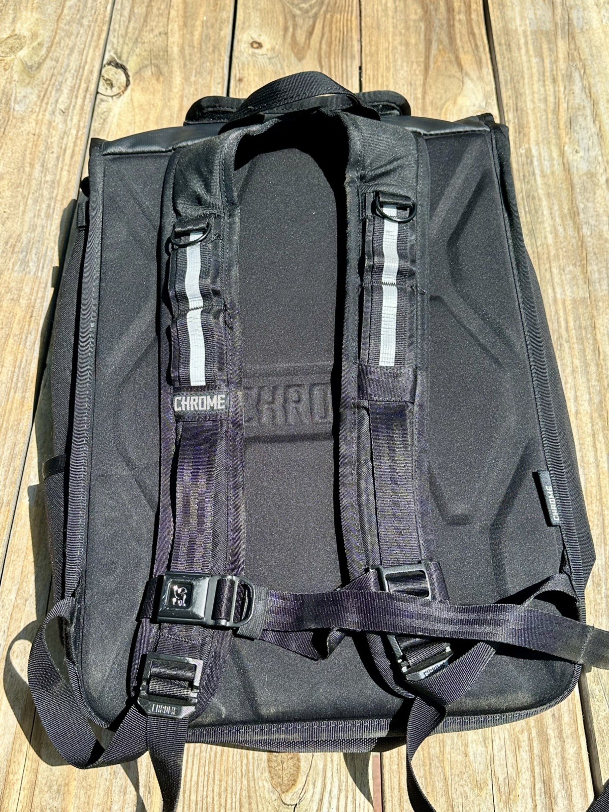 Chrome Industries Night Bravo 2.0 Backpack – Black Weatherproof Rolltop Laptop