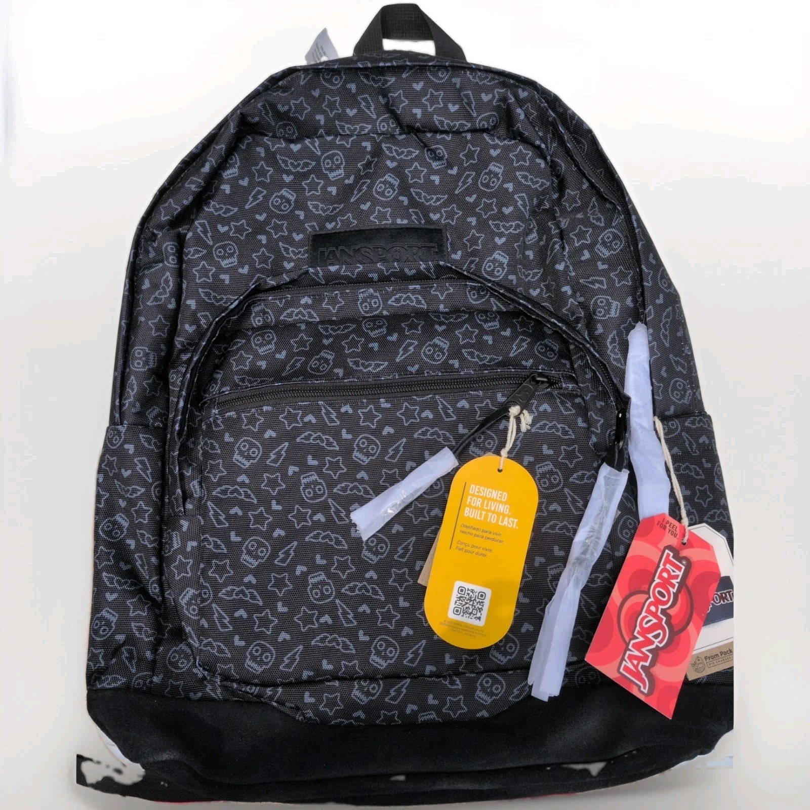 JanSport Right Pack Backpack – Premium Cordura Fabric with Suede Bottom Skull