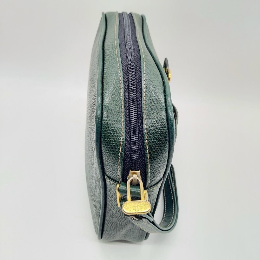Dunhill Leather Clutch Bag Black Second Bag 24cm Pocket